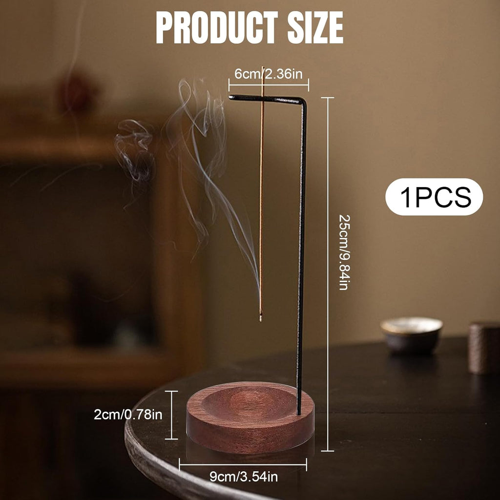 Wooden hanging Incense Holder with Ash Catcher