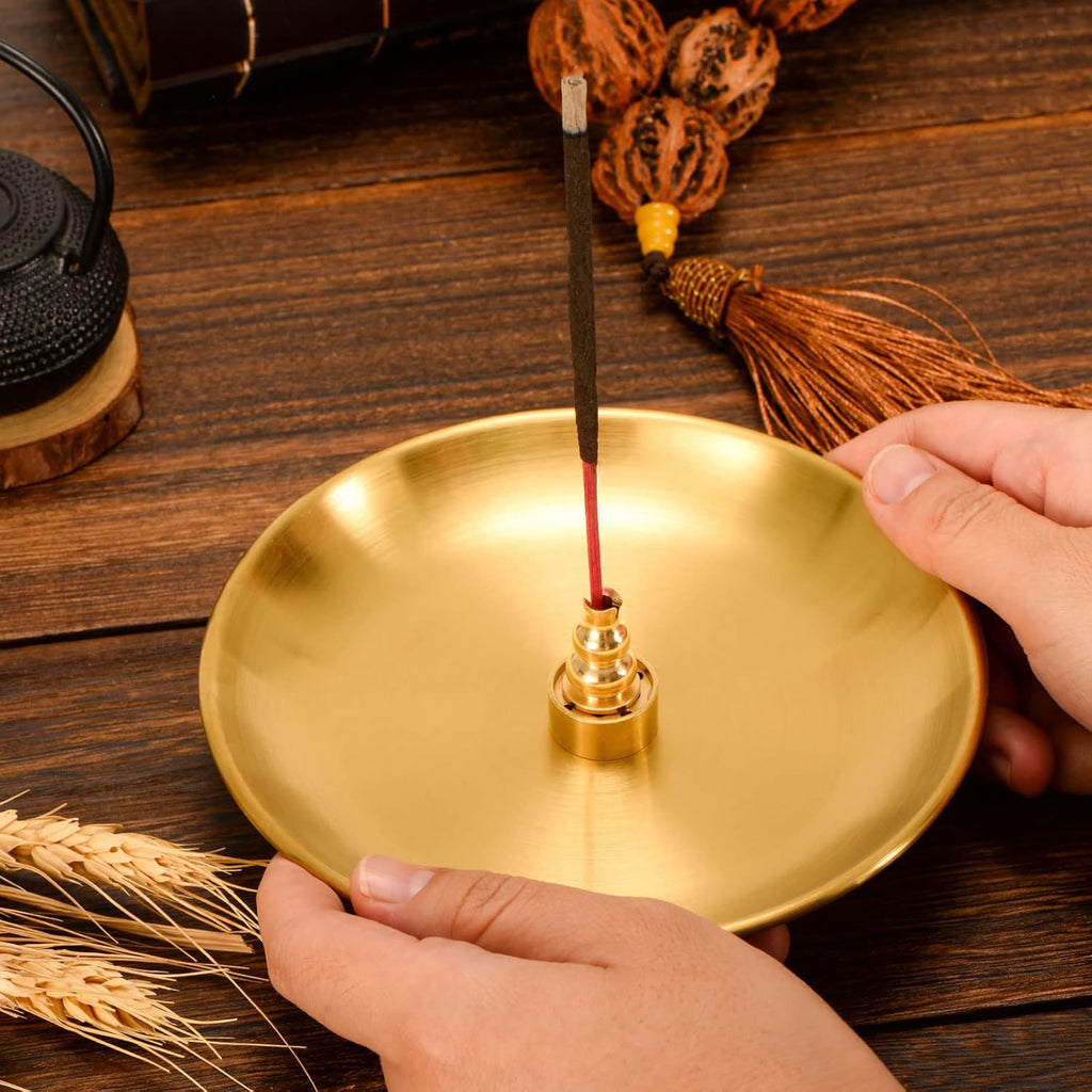 Brass Incense Holder with Ash Catcher