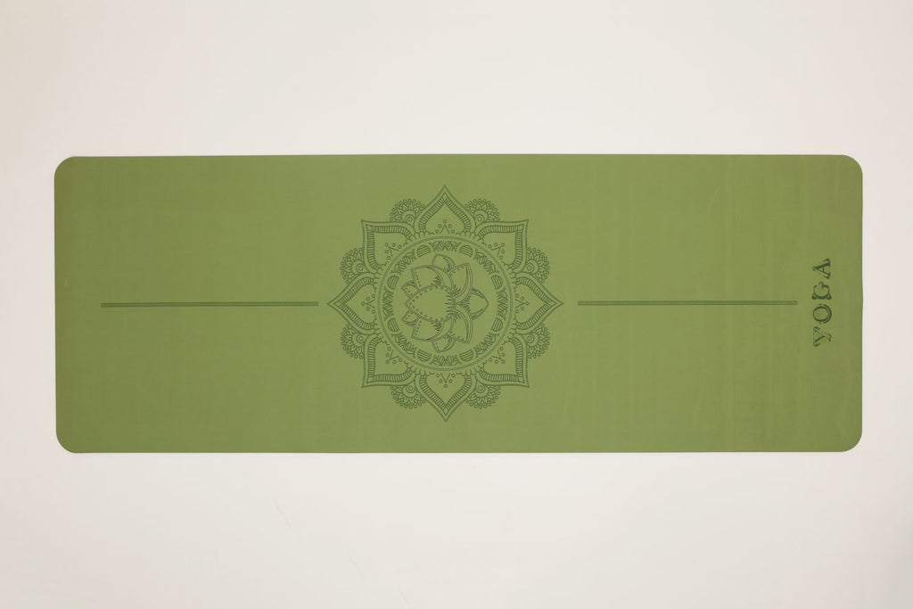 The Yoga Mat - Eco-Grip | Lotus Series - Olive Green