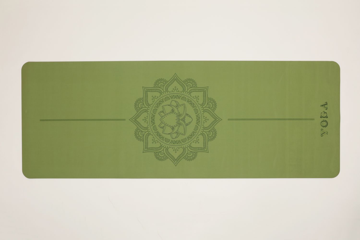 The Yoga Mat - Eco-Grip | Lotus Series - Olive Green