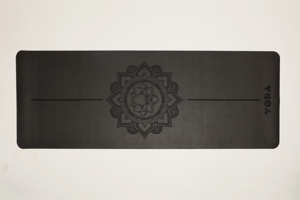 The Yoga Mat - Lotus Series - Black