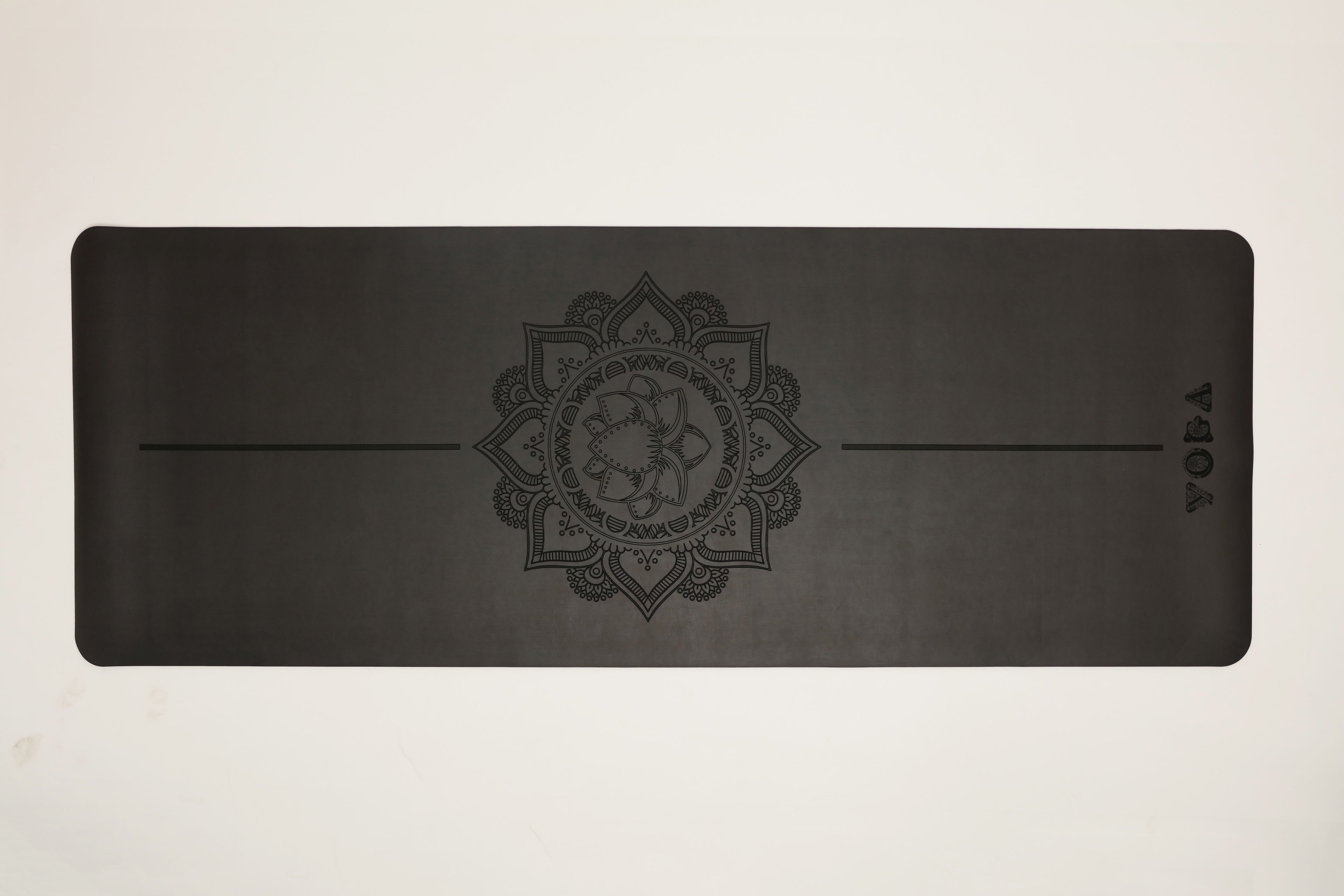 The Yoga Mat - Lotus Series - Black